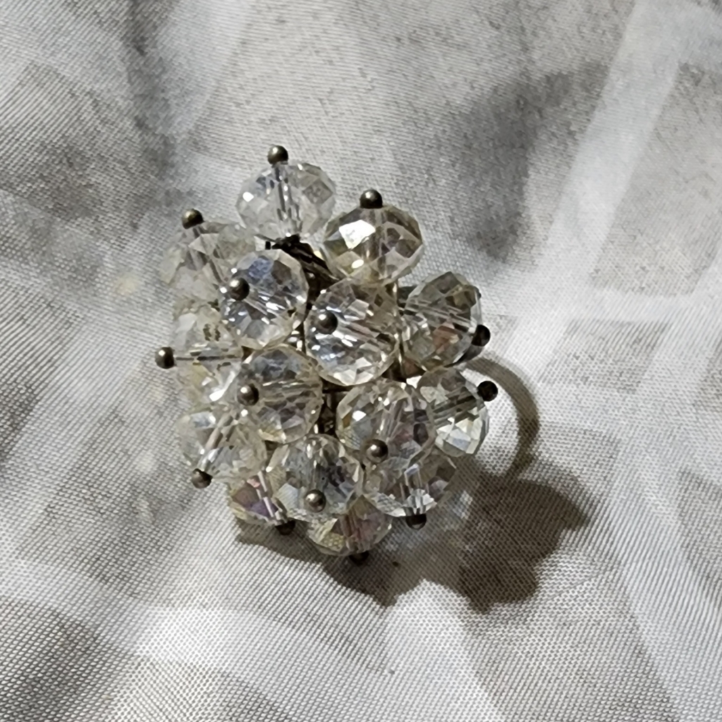 Crysyal Beaded Statement Ring.